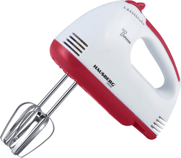 Hausberg HB-4112RS Elektromos kézimixer 250W - Piros/Fehér
