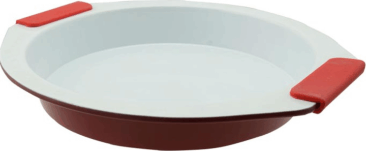 Hausberg ERT-MN 752 kerek tapadásmentes tepsi 29 x 26,5cm Piros/Fehér