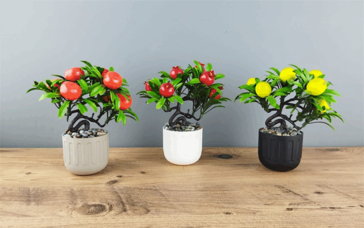 IRIS E5741 fa cserépben műnövény Dekoráció 18x18cm - Többféle