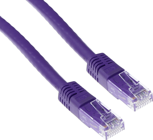 ACT U/UTP CAT6A RJ45 Patch kábel 2m - Lila