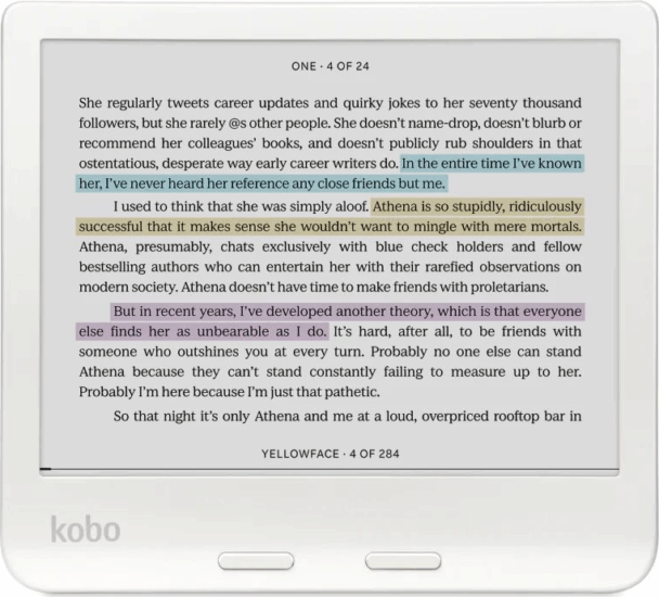 Kobo Libra Colour 7" 32GB E-book olvasó - Fehér