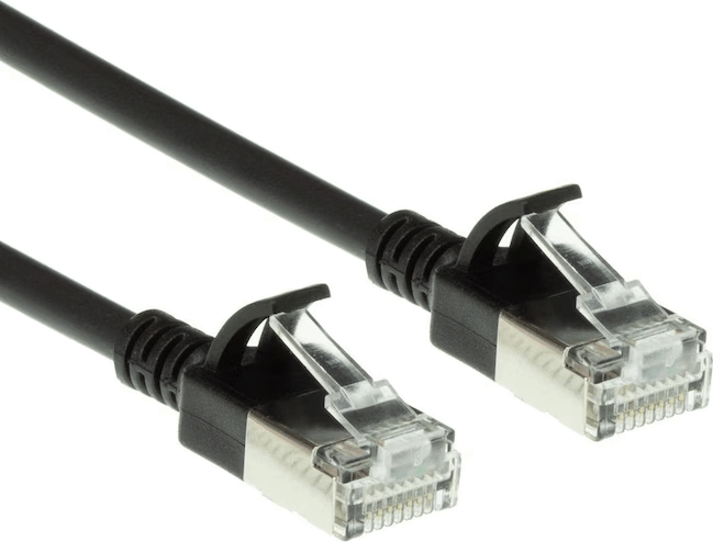 ACT U/FTP CAT6A RJ45 Patch Kábel 0,5m - Fekete