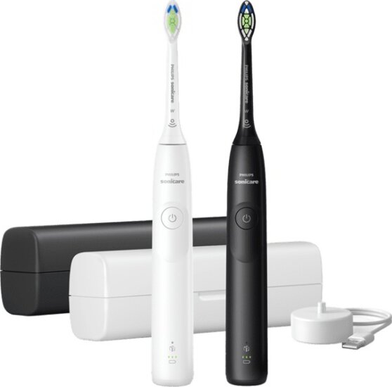 Philips HX7109 01 Sonicare 5300 Elektromos szónikus fogkefe 2db - Fekete / Fehér