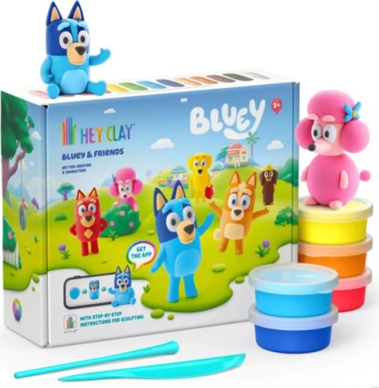 Hey Clay Nagy gyurma szett 6db figura elkészítéséhez - Bluey