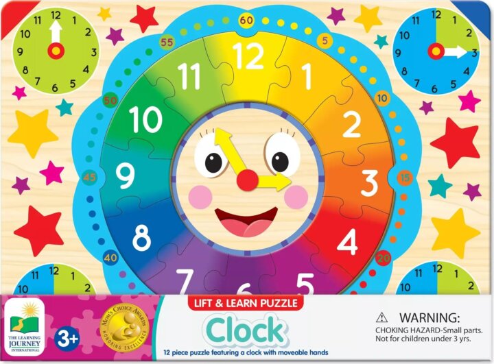 The Learning Journey Tanuljuk meg az órát 12 darabos puzzle