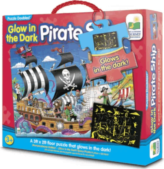 The Learning Journe Sötétben világító kalózhajó 100 darabos puzzle