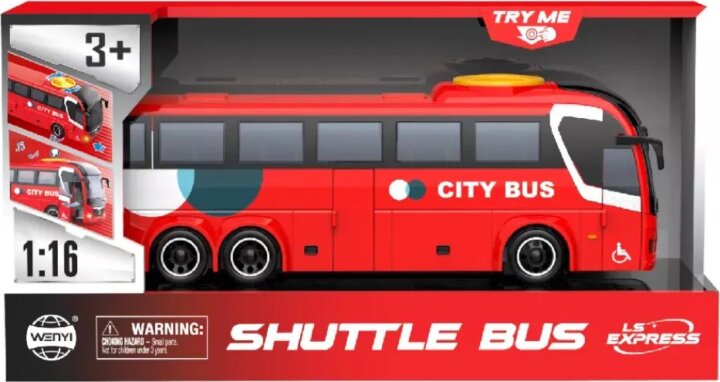 City Bus játékbusz fény- és hanghatásokkal 1:16