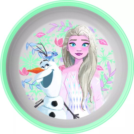 Jégvarázs Műanyag csúszásgátlós gyerek mélytányér - Mintás