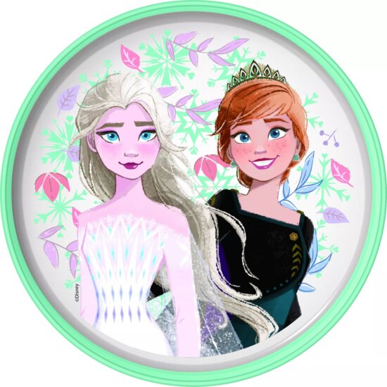 Jégvarázs Műanyag csúszásgátlós gyerek lapostányér - Mintás