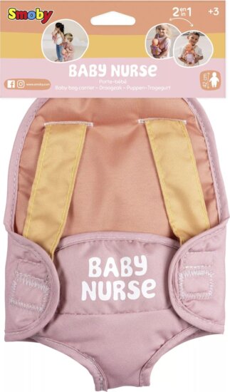Smoby Baby Nurse 2 az 1-ben játékbaba kenguru