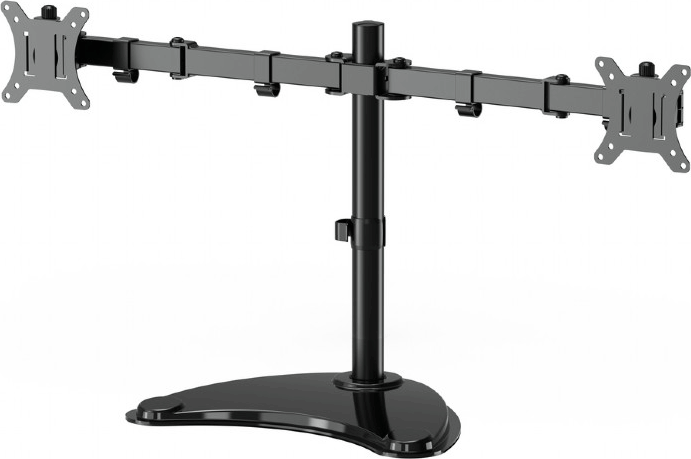 Gembird MS-D2ST-02 13"-32" Monitor asztali tartó állvány - Fekete (2 kijelző)
