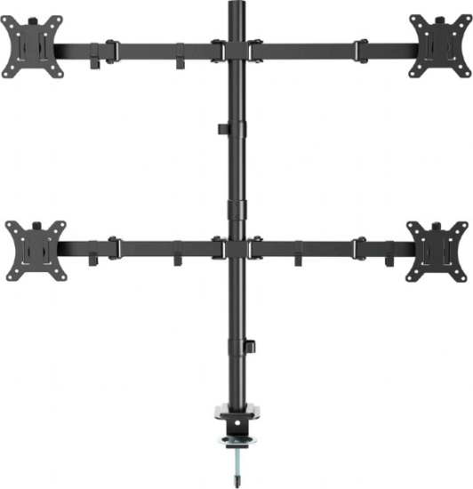 Gembird MA-D4-01 13"-32" Monitor asztali tartó állvány - Fekete (4 kijelző) Gembird MA-D4-01 13"-32" Monitor asztali tartó állvány - Fekete (4 kijelző)
