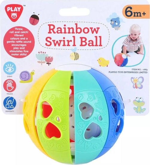 Playgo Szivárvány színű foglalkoztató labda