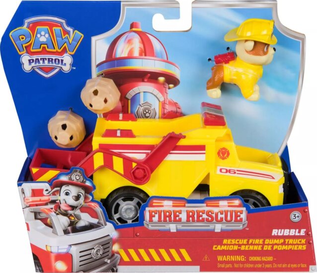 Nickelodeon Mancs Őrjárat Fire Rescue - Rubble járműve figurával Nickelodeon Mancs Őrjárat Fire Rescue - Rubble járműve figurával