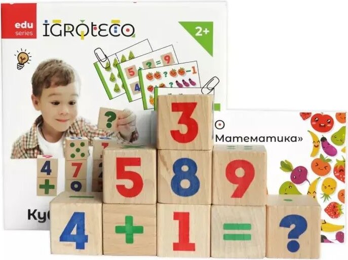 Igroteco Fa kockák matematika tanuláshoz 9 darabos készlet
