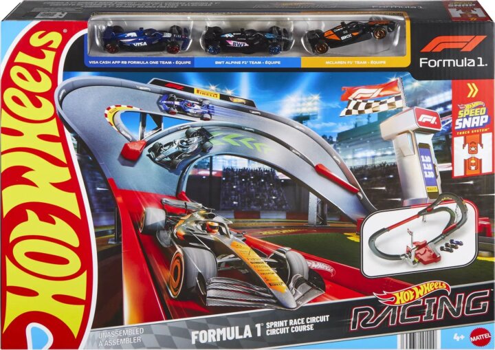 Mattel Hot Wheels Forma-1 pályaszett 3 darab kisautóval