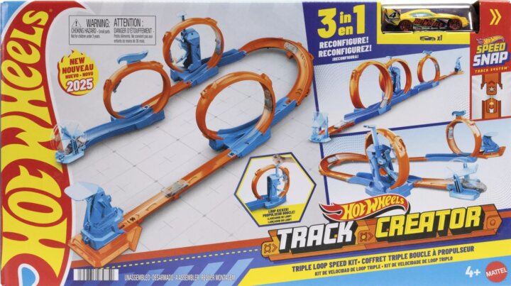 Mattel Hot Wheels Track creator - Tripla hurok pálya