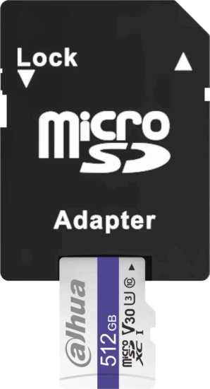 Dahua 512GB TF-C100A microSDXC UHS-I U3 Memóriakártya + Adapter