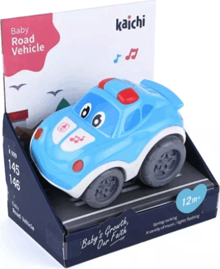 Kaichi Kisautó fény- és hanghatásokkal 15 cm - Kék