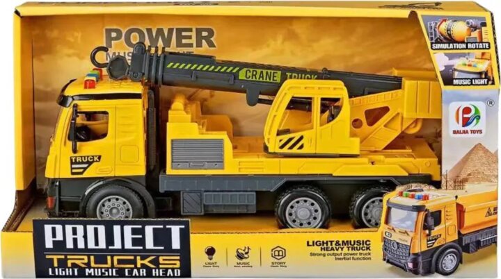 Önrakodó teherautó hang- és fényhatásokkal - Sárga