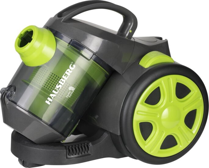 Hausberg HB-2090VR Porzsák nélküli porszívó 1200W - Fekete/Zöld