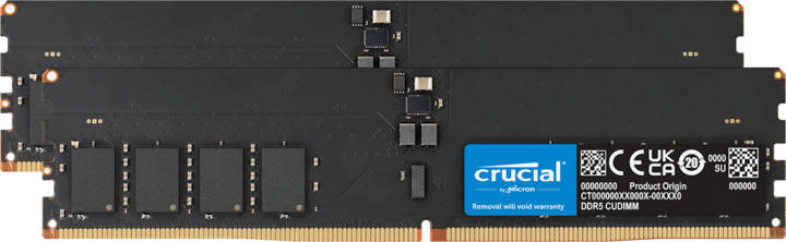 Crucial 64GB / 6400 DDR5 CUDIMM CL52 Dual RAM KIT (2x32GB)