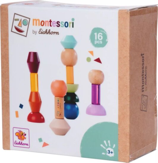 Eichhorn Montessori fa oktató játék 16 darabos - Formák