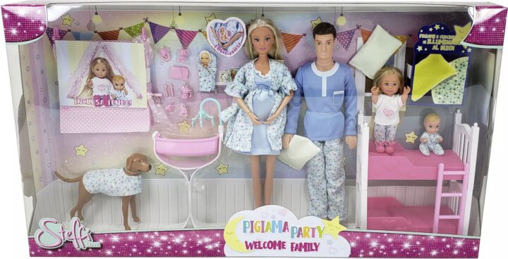 Steffi Love Boldog Család pizsama party baba szett