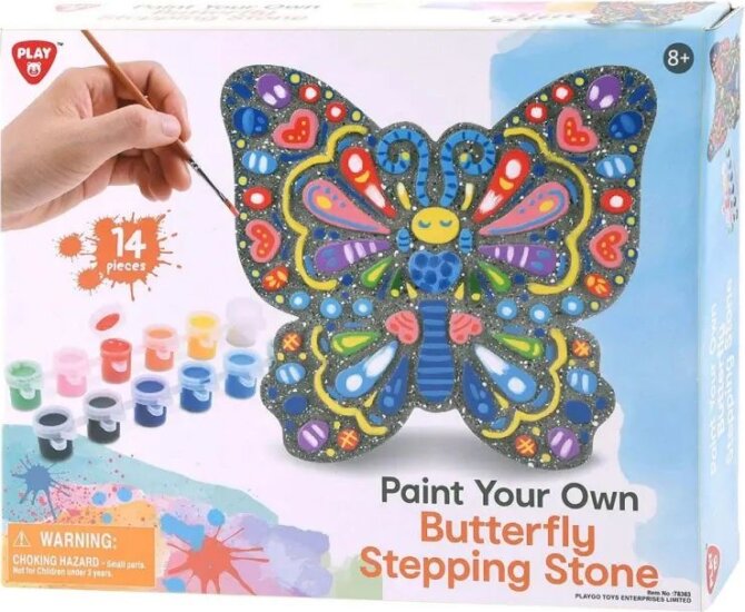 Playgo 14 részes Festhető pillangó formájú tipegőkő kreatív készlet