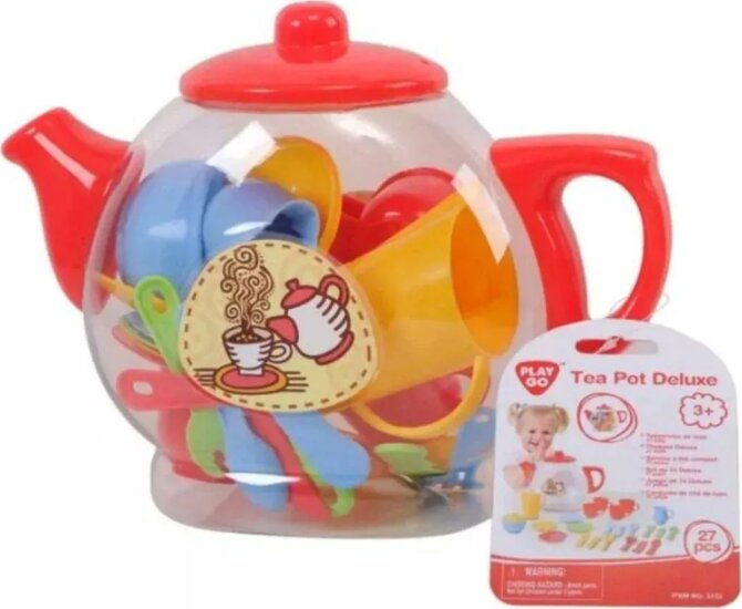 Playgo 5 darabos Teázó készlet teáskanna tárolóban