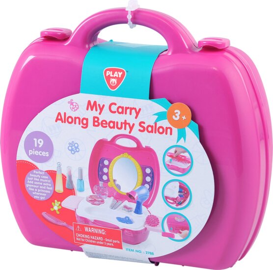 Playgo 19 darabos Piperekészlet kofferben fodrász szerepjátékhoz
