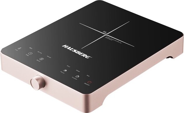 Hausberg HB-1526RZ Hordozható 1 zónás Indukciós főzőlap 2000W - Fekete / Rózsaszín