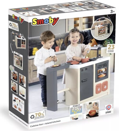 Smoby 23 darabos játék Konyha sziget - Többszínű