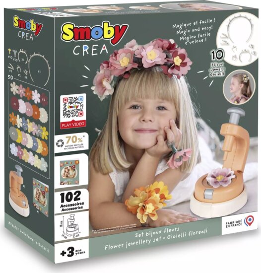 Smoby Crea 100 darabos Virágékszer készítő szett