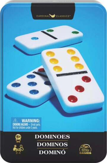 Spin Master 28 darabos Klasszikus Dominó fém dobozban