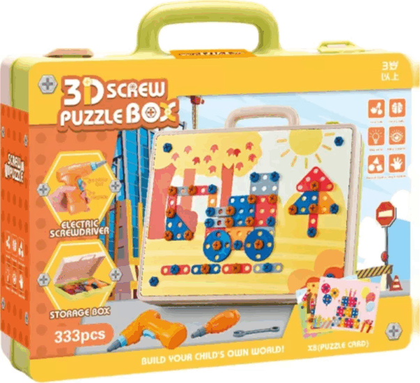 Képkészítő barkácsbőrönd elektronikus csavarozóval 333 darabos készlet - Többféle