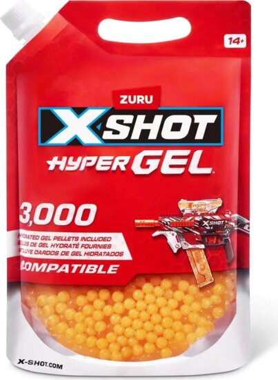 Zuru Toys X-shot Zselégolyó lövedék 3000 db - Narancs Zuru Toys X-shot Zselégolyó lövedék 3000 db - Narancs