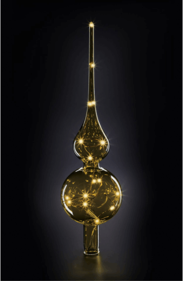 Krinner Lumix Tree Topper LED Dekoráció csúcsdísz - Borostyán