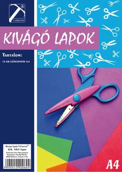 T-Creativ A4 Kivágólap - Vegyes színek (10 lap/csomag)