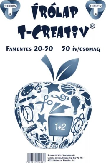 T-Creativ 50 lapos A5 Famentes írólap