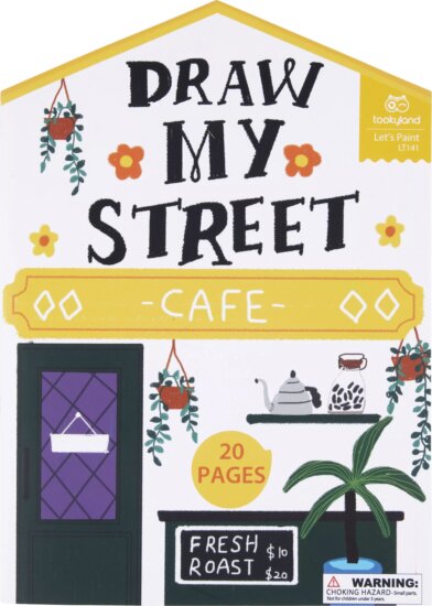 Tooky Toy 20 lapos Kreatív rajzfüzet - Városi utca