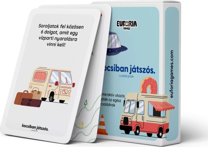 Eufória kocsiban játszós családi kártyajáték Eufória kocsiban játszós családi kártyajáték