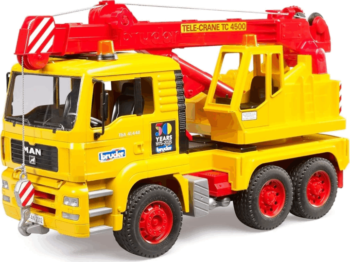 Bruder MAN daruskocsi 52cm - Sárga/Piros