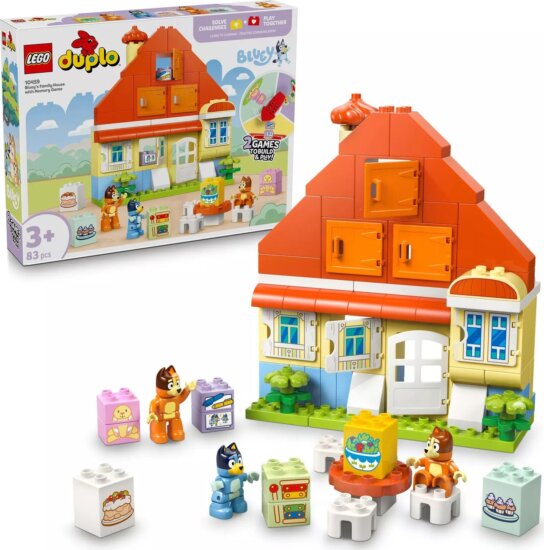 LEGO® DUPLO Bluey: 10459 - Bluey családi háza memóriajátékkal
