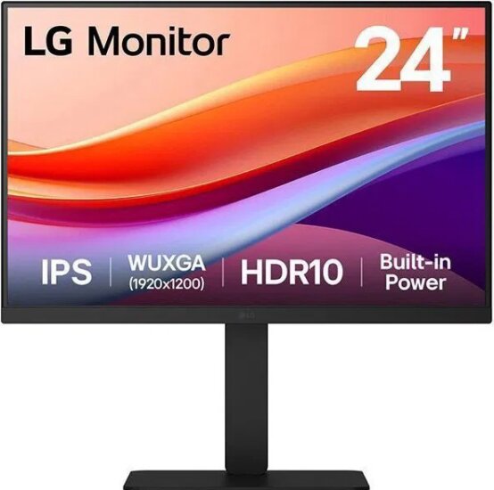 LG 24" 24BA55W-B 16:9 FullHD IPS Monitor - Fekete