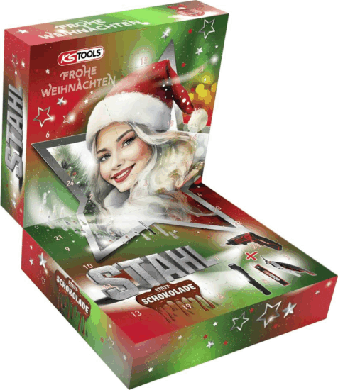KS Tools 515.6599 Adventi naptár 2025 Akkus csavarhúzó ajéndékokkal