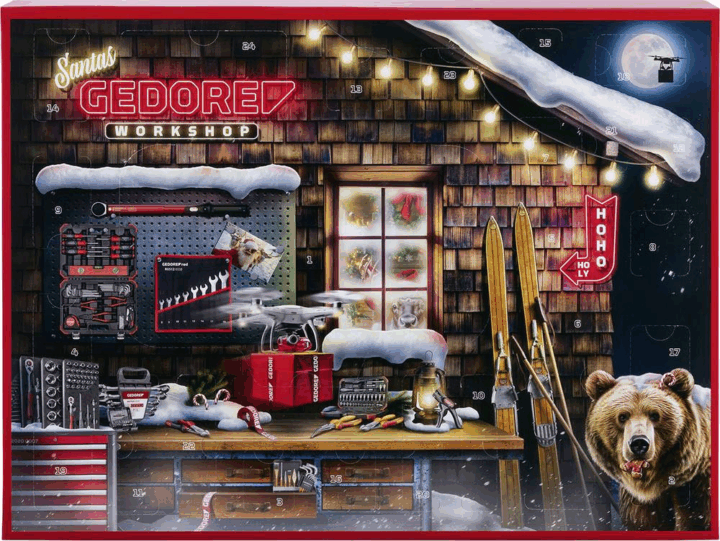 GEDORE Red Adventi kalendárium 2025 Szerszámkészlet 24 darabos