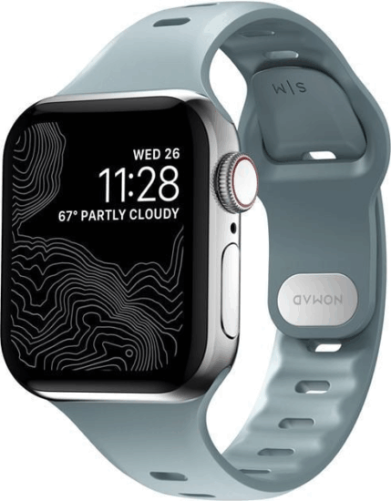 Nomad Sport Apple Watch 7 Sportos Szilikon Okosóra szíj 38 / 40 / 41 mm - Kék