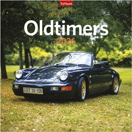 Kalendart T098 2026 Oldtimers Autós Falinaptár 29 x 58 cm