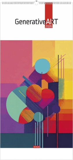 Kalendart T095 2026 Generative Art Falinaptár 31,5 x 63 cm
